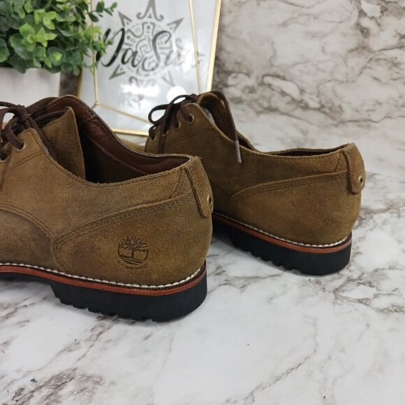 TIMBERLAND Men's Kendrick olive nubuck Suede Plain Toe Oxfords size 8 leather - Picture 9 of 12
